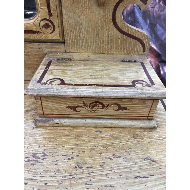 Vintage Amish Chest of Drawers With Matching Attachable Mirror For Sale In Philadelphia - Image 6 of 12