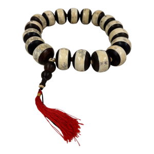 Mid 20th Century Buddhist Rosary of 18 Large Bone Beads