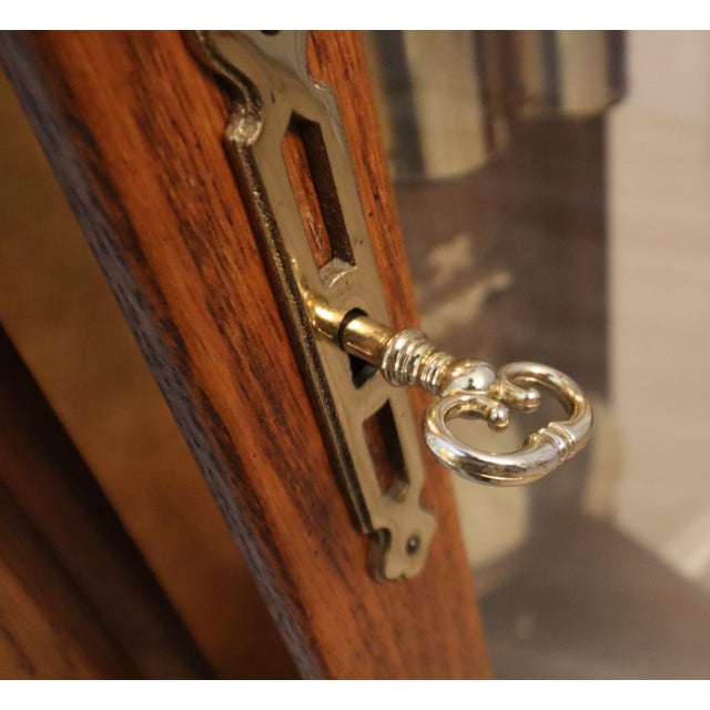 Vintage Howard Miller “Beaumont” Triple-Chime Oak Grandfather Clock, Model 610-259, Circa 1985 For Sale - Image 13 of 17