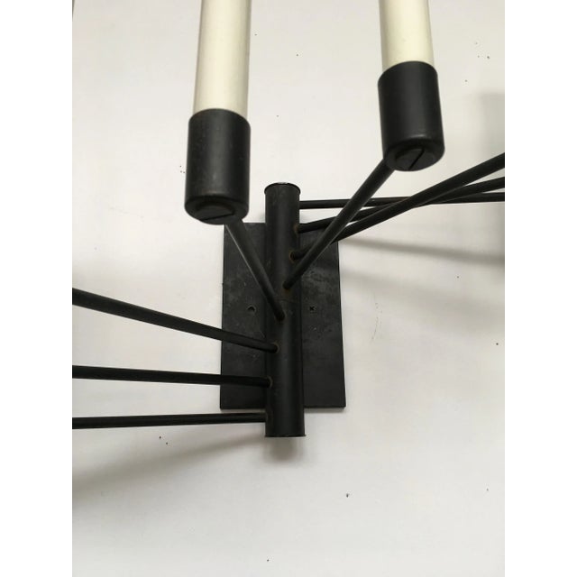 Rare Lightolier Eight-Arm Mid-Century Modern Wall Sconce, Model Ca-5417, Attributed to Gerald Thurston For Sale In Los Angeles - Image 6 of 9