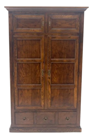 Henredon Oak Linen Press Cupboard Chest of Drawers Armoire Lots of Storage MINT