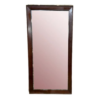 Antique Mirror with Wooden Frame For Sale