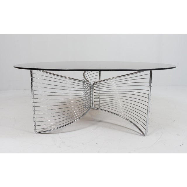 Metal Space Age Coffee Table in Wire, Germany, 1970s For Sale - Image 7 of 15