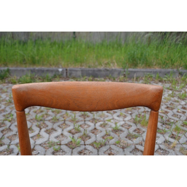 Vintage Teak Chairs with Cognac Leather Seats by H. W. Klein for Bramin, 1960s, Set of 4 For Sale - Image 10 of 18