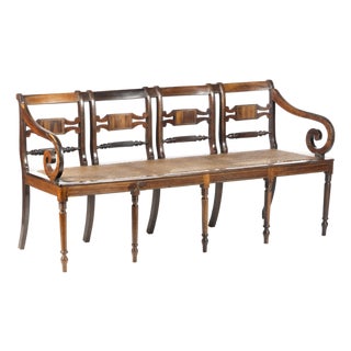 Queen Maria Style Sofa in Noble Wood, 19th Century For Sale
