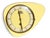 Vintage Freeform Glass Wall Clock in Yellow Formica from FFR Morbier, 1950s For Sale - Image 11 of 11