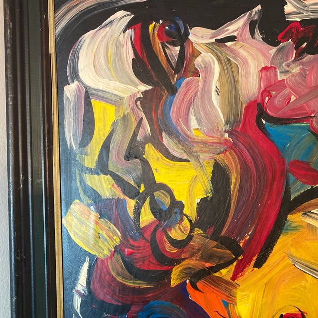 Very impressive and unsual peter keil painting, this abstract world was done in his Berlin studio! Great colors still...