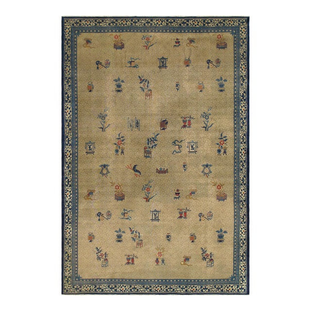Large Antique Western Chinese Rug 11'6" X16'2" For Sale