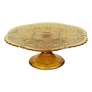 Art Deco Amber Cake Stand, 1930s For Sale