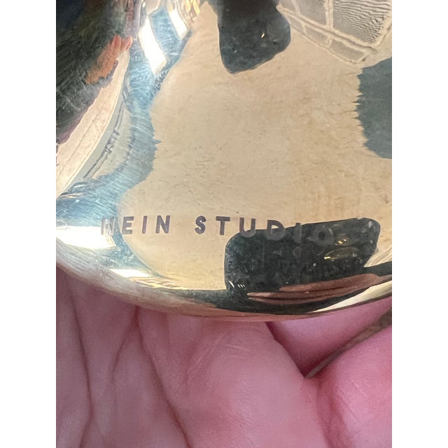 Hein Studio Solid Brass Candle Holders Set of 4, Scandinavian Modern Candlesticks For Sale - Image 11 of 17