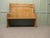 High Back Pine Settle, Fireside Country Pub Bench This is an old Pine Settle, it has a planked back and curved end...