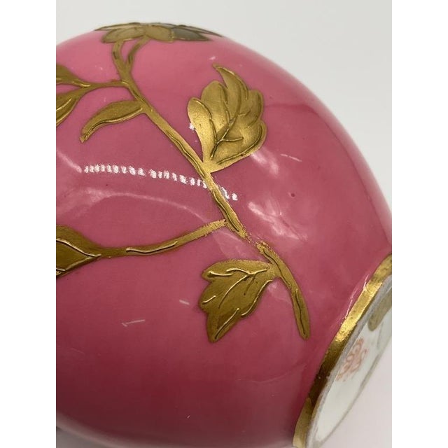 Pink Antique Royal Crown Derby Gilt Pink Amphora Vase 4 Inch High England For Sale - Image 8 of 11