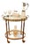 Vintage French Brass Tea Trolley with Removable Tray and 8-Tier Bottle Holder, 1950s For Sale