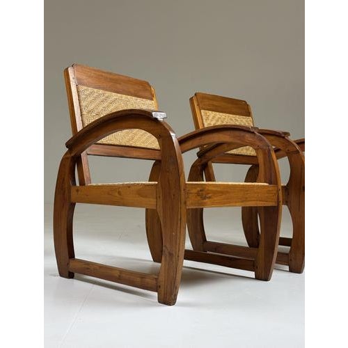 Wood Art Deco Chairs, 1930s, Set of 2 For Sale - Image 7 of 18