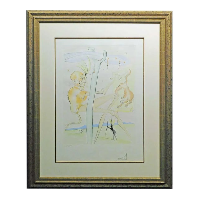 Salvador Dali "Le Singe Et Le Leopard" Framed Authentic Artwork For Sale