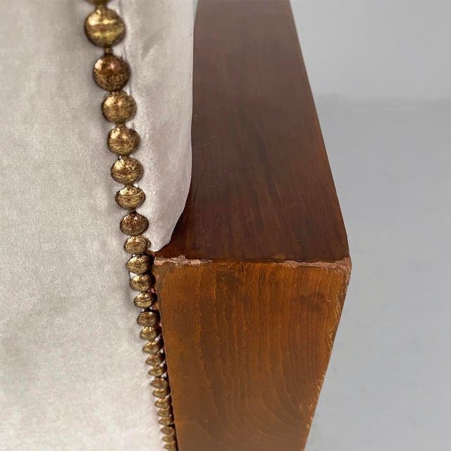Italian Art Deco Sofa in Wood and Grey Velvet, 1930s For Sale - Image 10 of 13