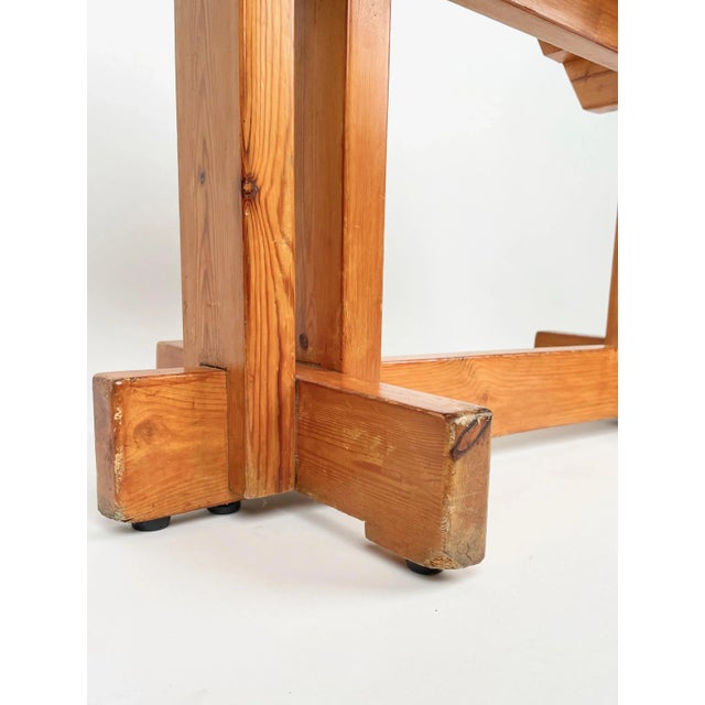 Pine Bench or Side Table in the Style of Charlotte Perriand, France, 1970s For Sale - Image 14 of 15