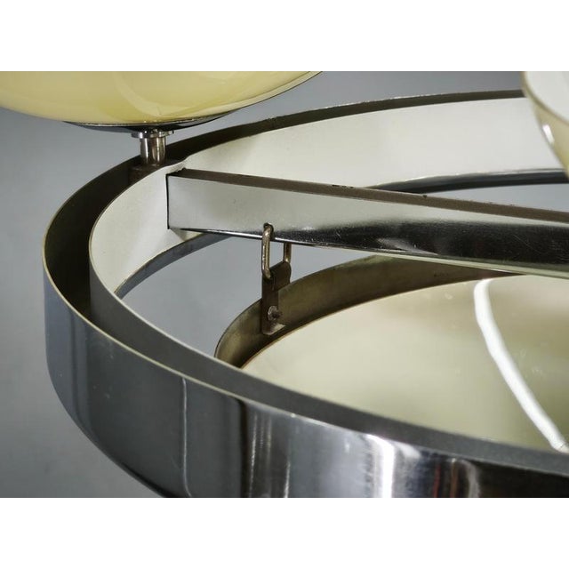 Czech Art Deco Opaline Glass Chandelier, 1940s For Sale - Image 10 of 16