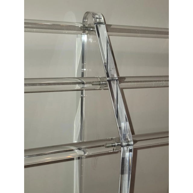 Mid Century Lucite Valet Towel or Blanket Rack For Sale In Los Angeles - Image 6 of 12