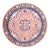 1980s Pink Rose Chinoiserie Vintage Peking Round Rug 8'2"x 8'2" Handknotted Wool Carpet For Sale