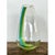 Vintage Clear Glass Vase With Blue and Green Stripes For Sale - Image 12 of 12