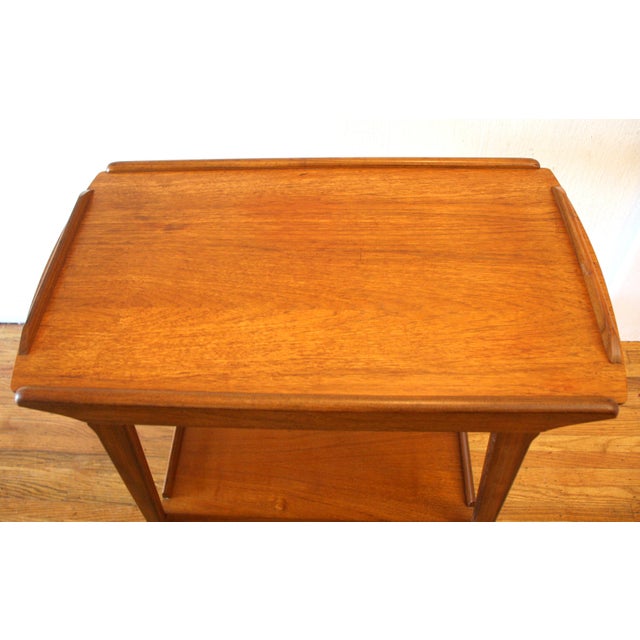 Mid-Century Modern Mid Century Modern Poul Hundevad Style Teak Bar Serving Cart For Sale - Image 3 of 7