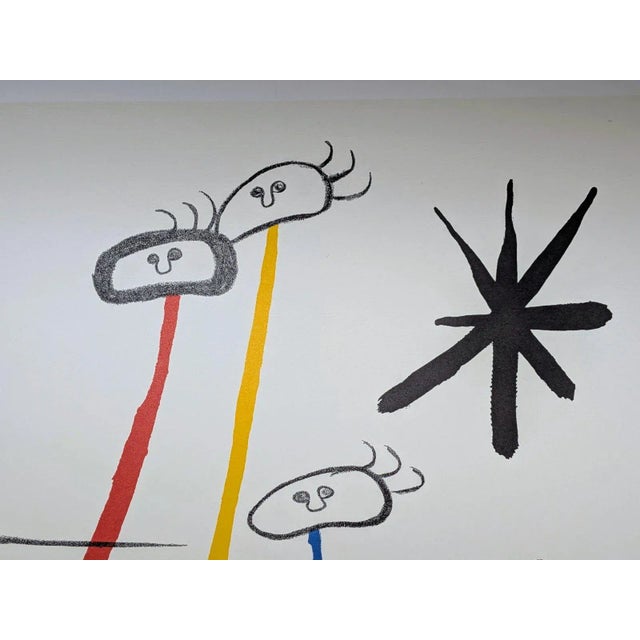 Joan Miro, Surreal Family with Star, Lithograph, 1970s For Sale - Image 7 of 8