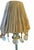 Metal Visual Comfort Baby Blue Glass Rod Jeweled Custom Raffia Shell Trim Shade Single Light Wall Lamp Sconce For Sale - Image 7 of 9