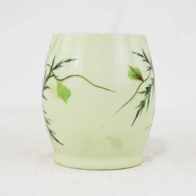 Vintage Victorian Porcelain Shaving Mug & Tumbler With Hand-Painted Floral Designs – Perfect for Spring & Easter Décor For Sale In New York - Image 6 of 12