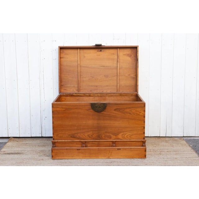 Large Antique Traditional Camphor Wood Chest For Sale - Image 9 of 12