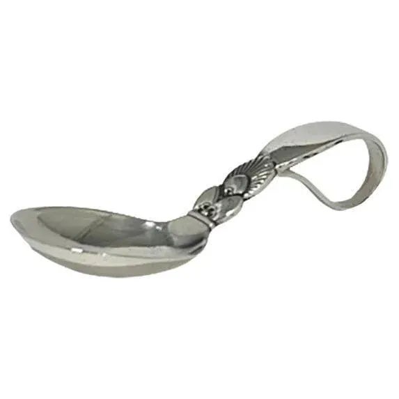 1930s Small Danish Cactus Tea Spoon in Silver from Georg Jensen, 1932 For Sale - Image 5 of 5
