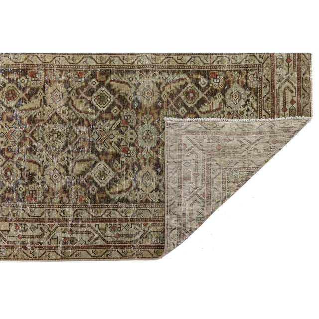 Elevate your entry or hallway with this authentic late 19th-century Antique Malayer runner rug. Hand-knotted from soft,...