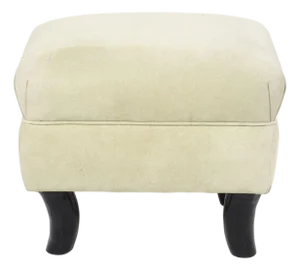 Late 20th Century Suede & Ox Horn Ottoman