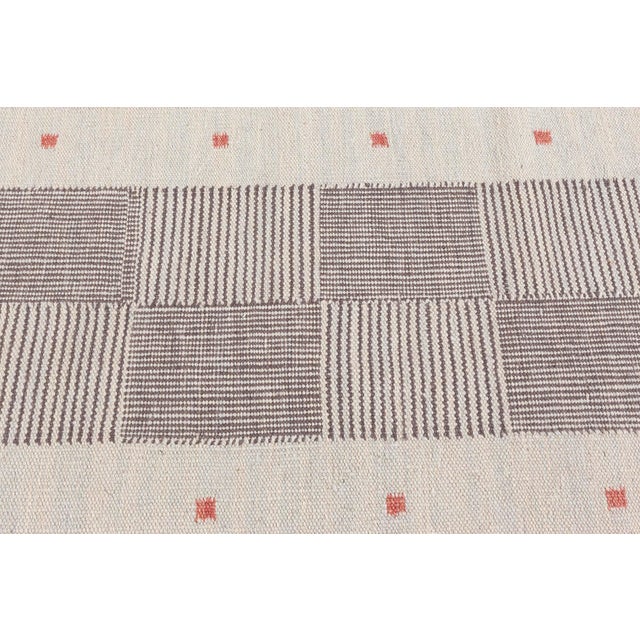 Mid-Century Modern Contemporary Swedish Flat-Weave Wool Runner by Doris Leslie Blau For Sale - Image 3 of 7