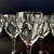 Vintage Wine Glasses by Standard Glass Co in the Criss Cross & Punties Pattern – Set of 6 Gobblets - Art Deco Depression Glass – 7.25" For Sale - Image 4 of 9