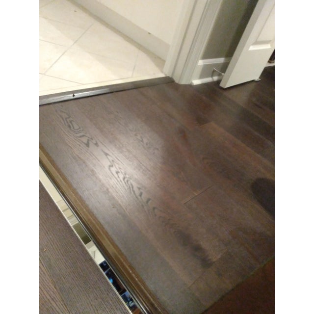 Gold Vintage Glass Gold and Silver-Tone Mirror For Sale - Image 8 of 10