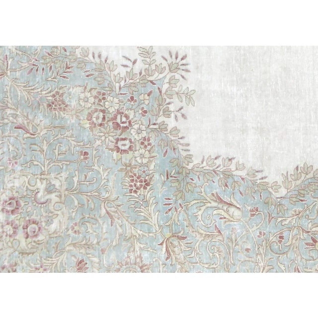 1960s Persian Kerman Rug. Hand woven in the Kerman region of Iran. Distressed and refinished in the U.S. The Persian...