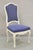 Vintage French Country Style White Painted Carved Wood Dining Chairs - Set of 8. Chairs feature solid wood frames, white...