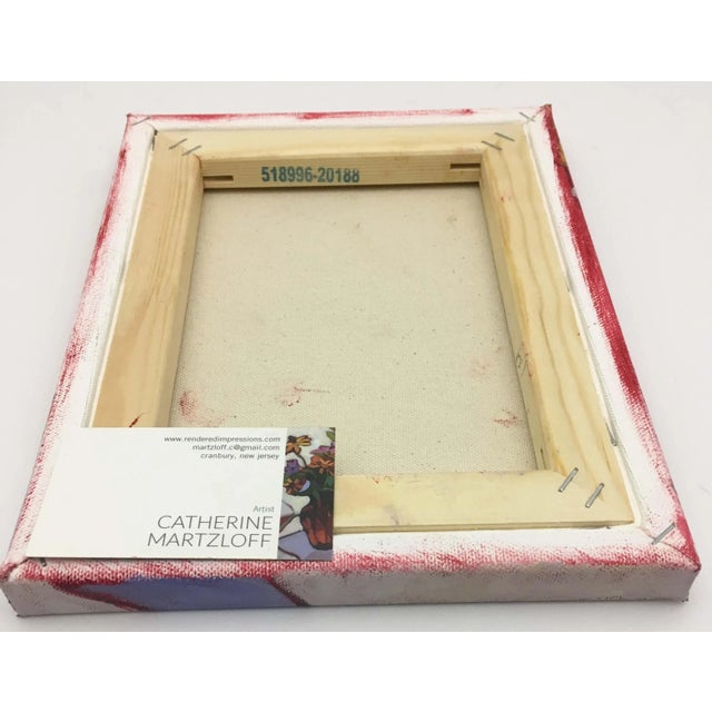 "Catching Spring" Contemporary Expressionist Style Bouquet of Daffodils Still Life Oil Painting by Catherine J. Martzloff For Sale In New York - Image 6 of 8