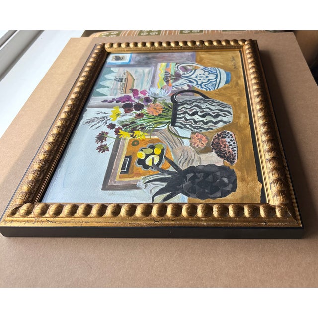 Wood 2026 British Original Fantastic Still Life Painting in Architectural Frame For Sale - Image 7 of 9