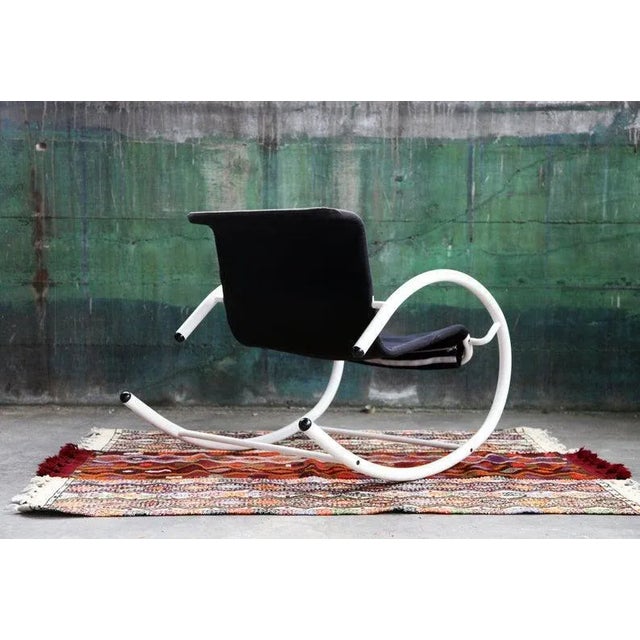 Fantastic, and very Rare MCM Post Modern style rocker made in Canada by Les Amisco in the 80s. Stunning from all angles....