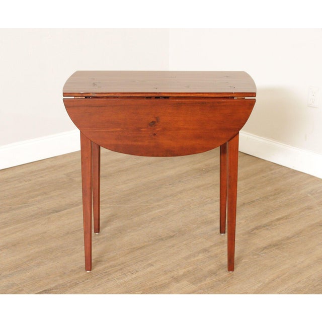 Stephen Von Hohen Custom Crafted Pine Drop Leaf Side Table For Sale - Image 11 of 12
