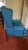 American Broyhill American Classic Wingback Chair in Sky Blue Fabric For Sale - Image 3 of 6
