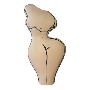 Large Vintage Figural Woman Studio Pottery Vase by Donna Polseno