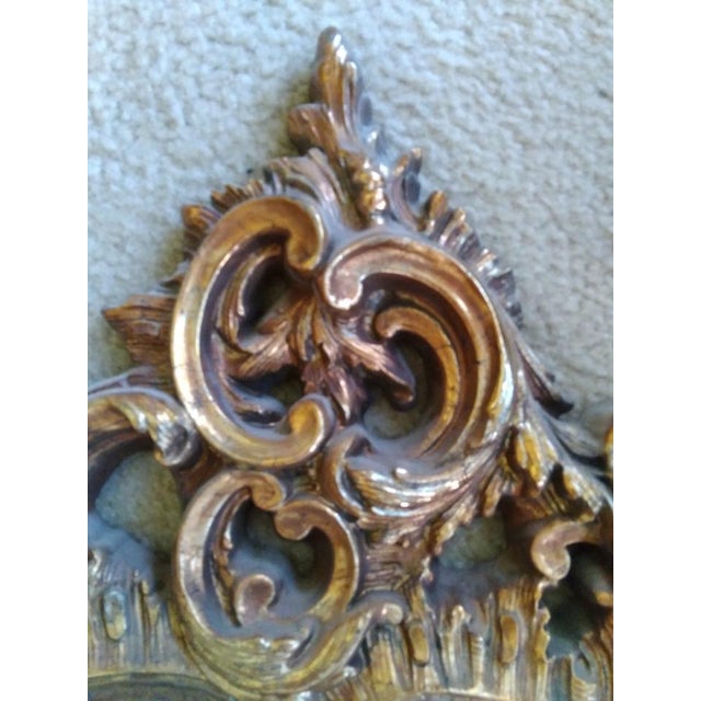 French French Carved Gilt Gold Gesso Composite Mirror For Sale - Image 3 of 12