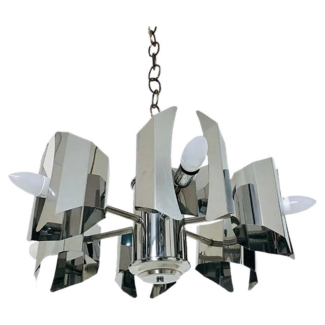 Mid-Century 6-Light Chandelier, 1960s For Sale