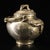 Silvered Bronze Overhead-Handle Teapot — Plum Blossom Branch Relief With Inlaid Stones, Bird-Head Spout For Sale In Los Angeles - Image 6 of 9