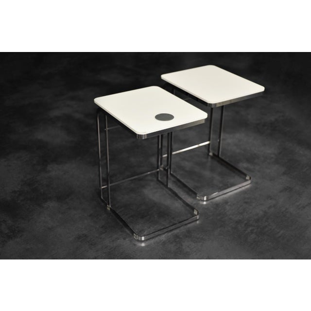 Mid-Century Modern Mid-Century Italian Modern White Coffee Tables Carlotta by Antonio Citterio for Flexform, 1997, Set of 2 For Sale - Image 3 of 16