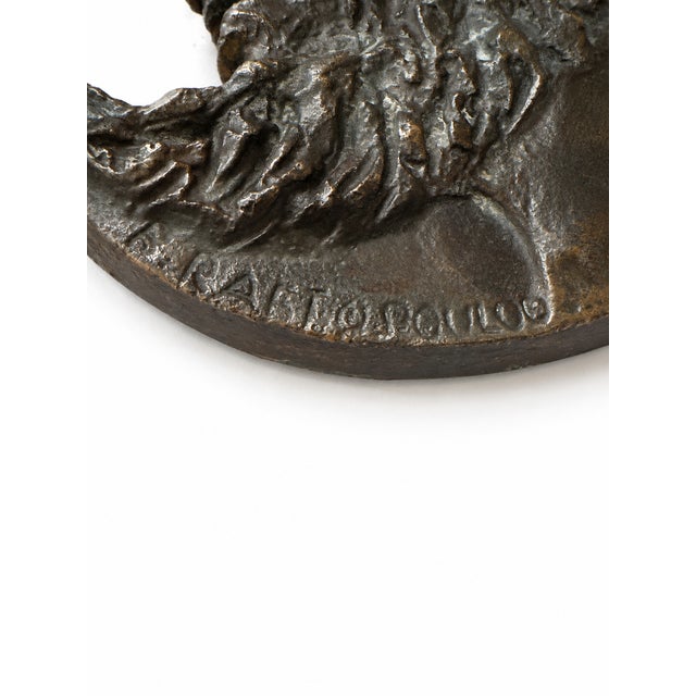 Brutalist Bella Raftopoulou, Mythological Profile, 1960s, Bronze Sculpture For Sale - Image 3 of 6