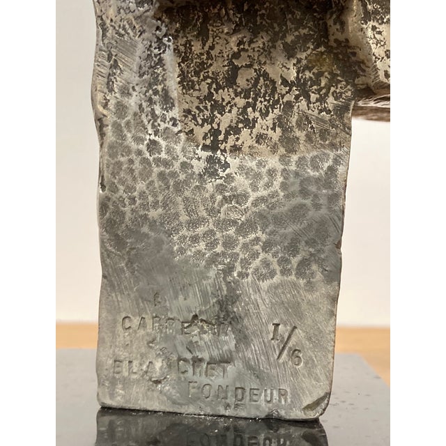 "growth" cast aluminum sculpture. Artist's proof numbered 1/6 and marked blanchet fondeur (foundry). nicolas carréga 1914...